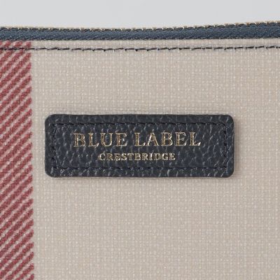 クレストブリッジチェックPVC二つ折り財布 | BLUE LABEL
