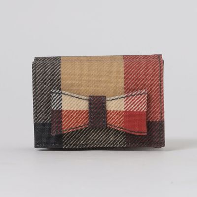 WEB限定】クレストブリッジチェックPVCリボンミニウォレット