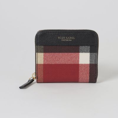 クレストブリッジチェックPVC二つ折り財布 | BLUE LABEL
