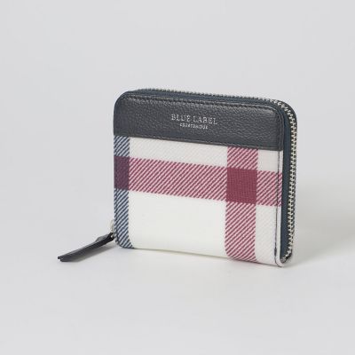 クレストブリッジチェックPVC二つ折り財布 | BLUE LABEL