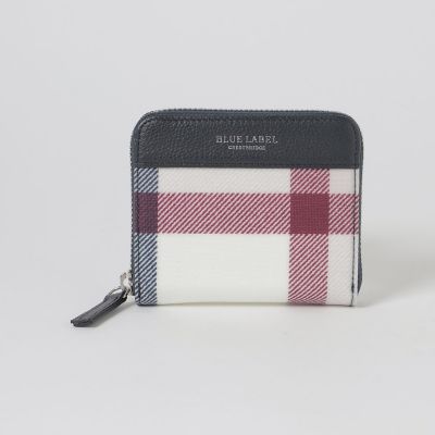 クレストブリッジチェックPVC二つ折り財布 | BLUE LABEL