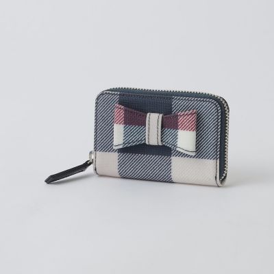 クレストブリッジチェックPVCリボンミニ財布 | BLUE LABEL