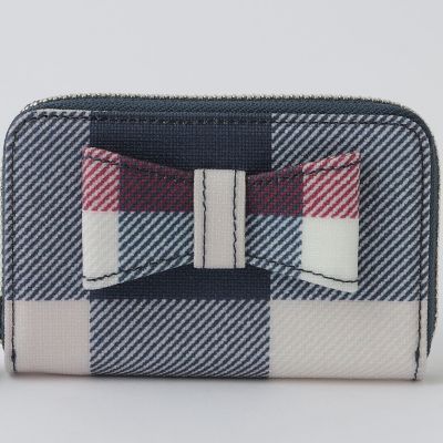 クレストブリッジチェックPVCリボンミニ財布 | BLUE LABEL