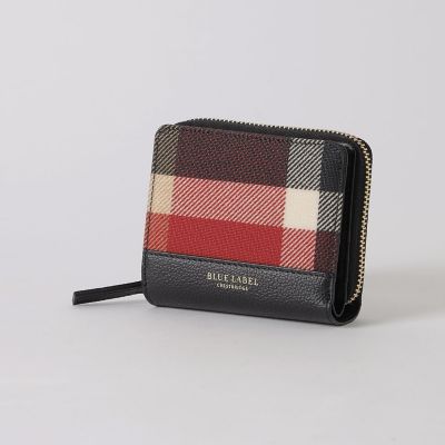 ＜BLUE LABEL CRESTBRIDGE (Women)＞クレストブリッジチェックＰＶＣ二つ折り財布
