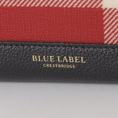 クレストブリッジチェックPVC二つ折り財布 | BLUE LABEL
