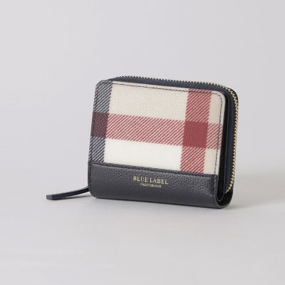 クレストブリッジチェックPVC二つ折り財布 | BLUE LABEL