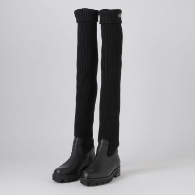 ＜BLUE LABEL CRESTBRIDGE (Women)＞ニットロングブーツ