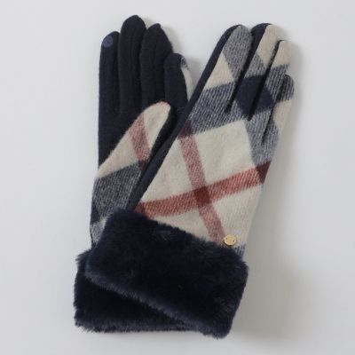 クレストブリッジチェックファーグローブ | BLUE LABEL CRESTBRIDGE