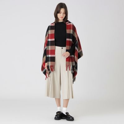 クレストブリッジチェックフード付きストール | BLUE LABEL