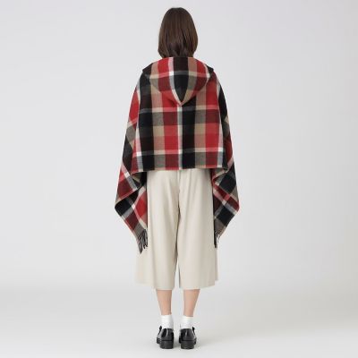 クレストブリッジチェックフード付きストール | BLUE LABEL