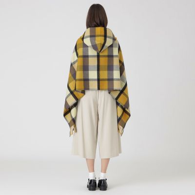 クレストブリッジチェックフード付きストール | BLUE LABEL