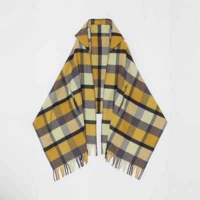 クレストブリッジチェックフード付きストール | BLUE LABEL