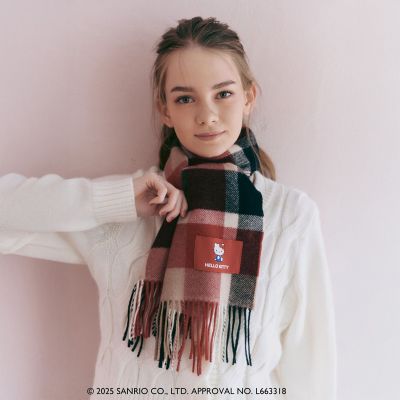 ハローキティコラボ】クレストブリッジチェックマフラー | BLUE LABEL