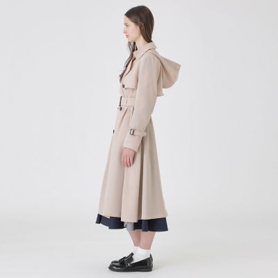 ツイルフレアトレンチコート | BLUE LABEL CRESTBRIDGE (Women)/ブルー
