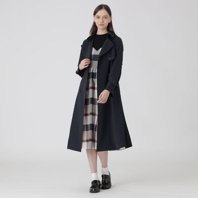 BURBERRY BLUE LABEL フレアトレンチコート ブラック ツイルフレアトレンチコート | BLUE LABEL CRESTBRIDGE (Women)/ブルー
