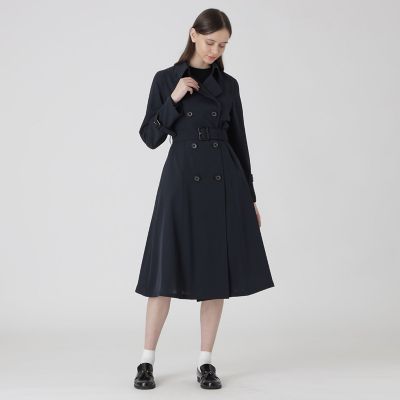2025年　クレストブリッジ　ツイル　トレンチコート　ネイビー　36 BLUE LABEL CRESTBRIDGE（ブルーレーベルクレストブリッジ） ブルー