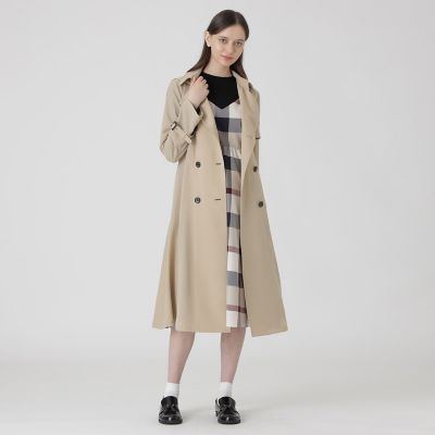 ツイルフレアトレンチコート | BLUE LABEL CRESTBRIDGE (Women)/ブルー