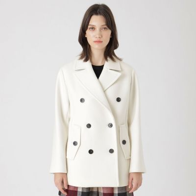 ツイルメルトンピーコート | BLUE LABEL CRESTBRIDGE (Women)/ブルー