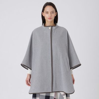 ☆新品タグ付き☆ BLUE LABEL CRESTBRIDGEポンチョコート スタンドカラーポンチョ | BLUE LABEL CRESTBRIDGE (Women)/ブルー
