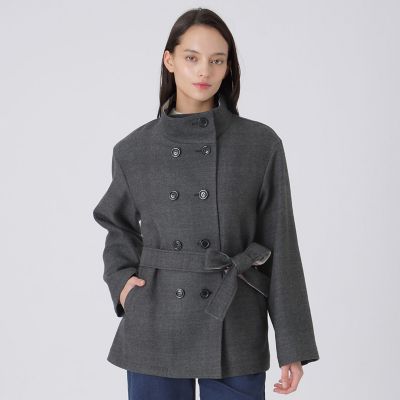 【美品】ブルーレーベルクレストブリッジ チェスターコート キルティング グレー キルティングコート | BLUE LABEL CRESTBRIDGE (Women)/ブルーレーベル