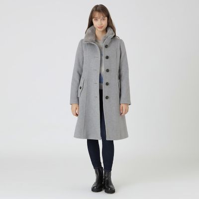 ファインダブルビーバースタンドカラーコート | BLUE LABEL