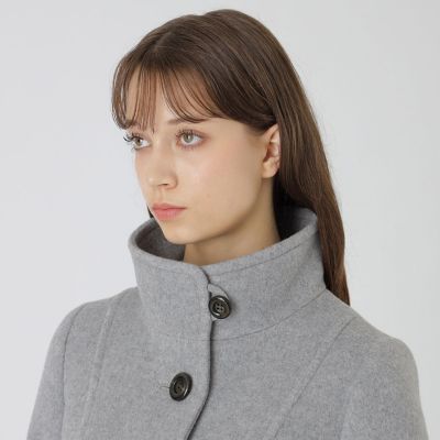 ファインダブルビーバースタンドカラーコート | BLUE LABEL