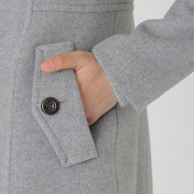 ファインダブルビーバースタンドカラーコート | BLUE LABEL