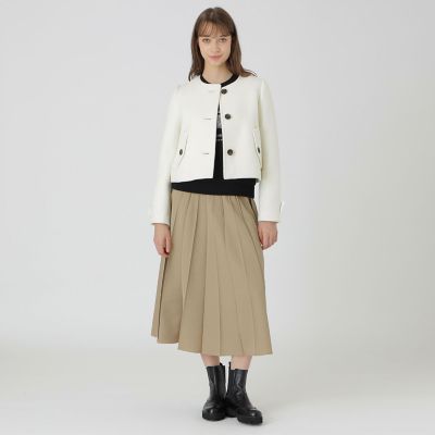 ファインダブルビーバーノーカラージャケット | BLUE LABEL