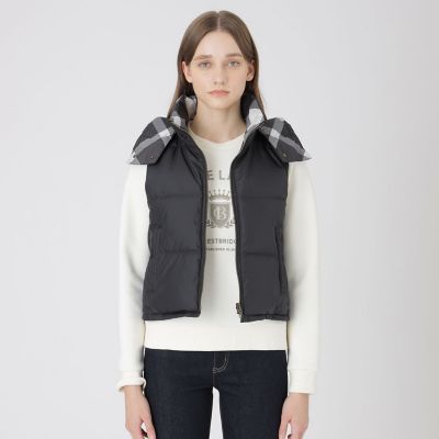 ＜BLUE LABEL CRESTBRIDGE (Women)＞【１０ｔｈ　ＡＮＮＩＶＥＲＳＡＲＹ】【はっ水】ストレッチタフタリバーシブルダウンベスト