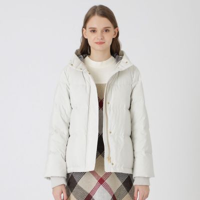 ＜BLUE LABEL CRESTBRIDGE (Women)＞ハイマルチピーチタフタショートダウン