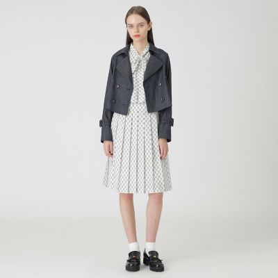 美品 ブルーレーベルクレストブリッジ ショート トレンチコート Lサイズ 40 ショートトレンチコート | BLUE LABEL CRESTBRIDGE (Women)/ブルー