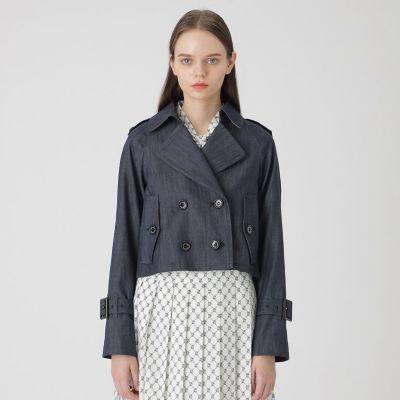 美品 ブルーレーベルクレストブリッジ ショート トレンチコート Lサイズ 40 ショートトレンチコート | BLUE LABEL CRESTBRIDGE (Women)/ブルー