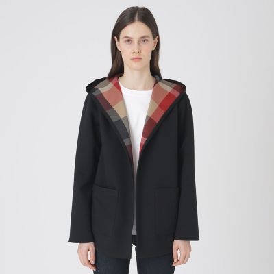 クレストブリッジチェックリバーシブルダンボールミディ丈コーディガン