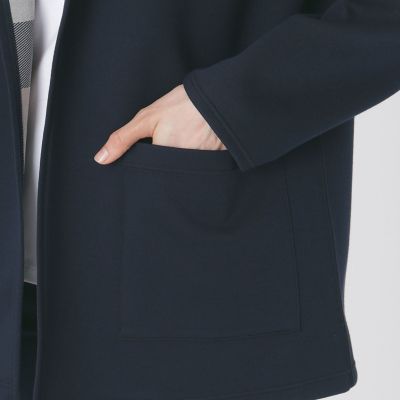 クレストブリッジチェックリバーシブルダンボールミディ丈コーディガン