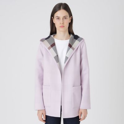 クレストブリッジチェックリバーシブルダンボールミディ丈コーディガン