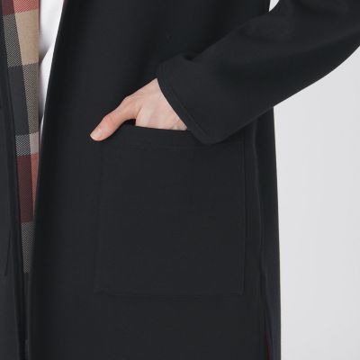 クレストブリッジチェックリバーシブルダンボールコーディガン | BLUE
