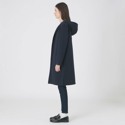 クレストブリッジチェックリバーシブルダンボールコーディガン | BLUE