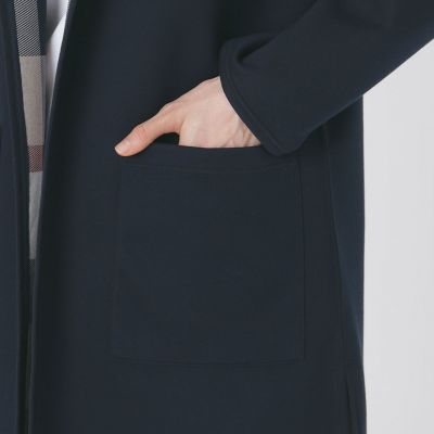 クレストブリッジチェックリバーシブルダンボールコーディガン | BLUE