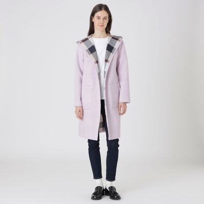 クレストブリッジチェックリバーシブルダンボールコーディガン | BLUE