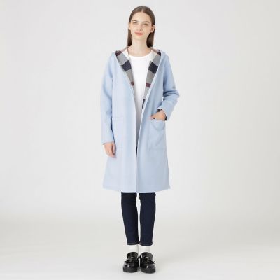 ＜BLUE LABEL CRESTBRIDGE (Women)＞クレストブリッジチェックリバーシブルダンボールコーディガン