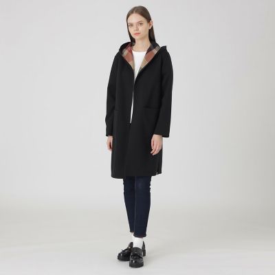 ＜BLUE LABEL CRESTBRIDGE (Women)＞クレストブリッジチェックリバーシブルダンボールコーディガン