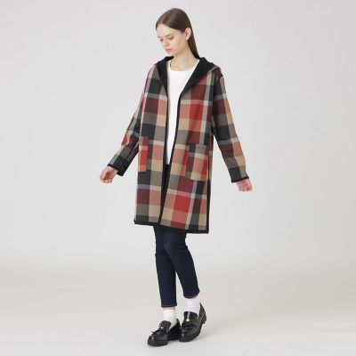 クレストブリッジチェックリバーシブルダンボールコーディガン | BLUE