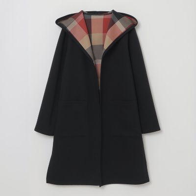 クレストブリッジチェックリバーシブルダンボールコーディガン | BLUE