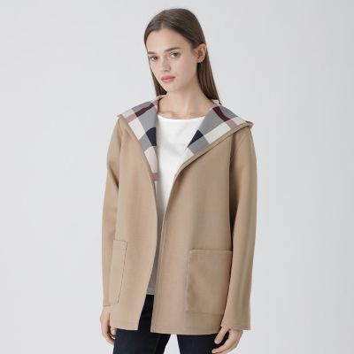 充希　ブルーレーベルクレストブリッジ　今季リバーシブルコート　ベージュ40 リバーシブルダンボールコーディガン | BLUE LABEL CRESTBRIDGE (Women