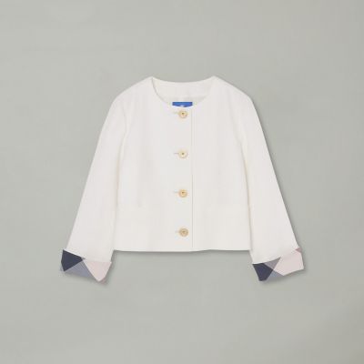 ストレッチダンガリーノーカラージャケット | BLUE LABEL CRESTBRIDGE