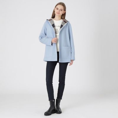 クレストブリッジチェックリバーシブルダンボールミディ丈コーディガン