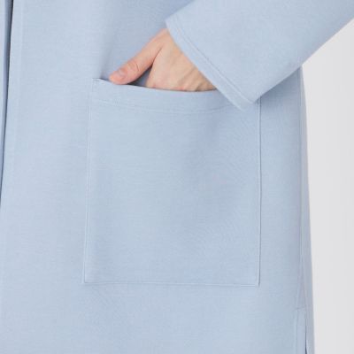 クレストブリッジチェックリバーシブルダンボールコーディガン | BLUE