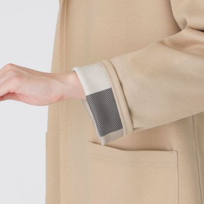 クレストブリッジチェックリバーシブルダンボールコーディガン | BLUE