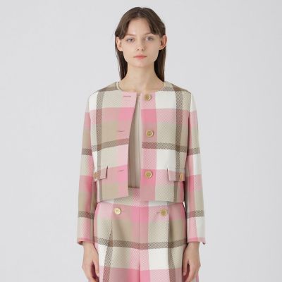 ＜BLUE LABEL CRESTBRIDGE (Women)＞【一部店舗限定】クレストブリッジチェックツィードジャケット