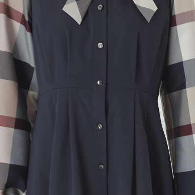 チェックスリーブドレス | BLUE LABEL CRESTBRIDGE (Women)/ブルー